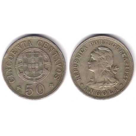 (69) Angola. 1927. 50 Centavos (MBC+)