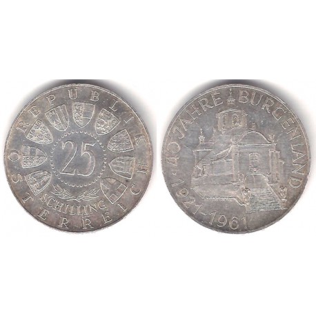 (2891) Austria. 1961. 25 Schilling (EBC) (Plata)