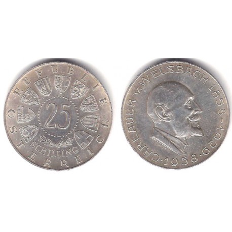 (2884) Austria. 1958. 25 Schilling (EBC) (Plata)