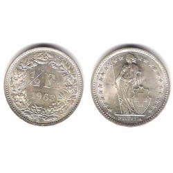 (24) Suiza. 1963(B). ½ Franc (SC) (Plata)