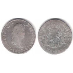 Fernando VII. 1816. 2 Reales (BC) (Plata) Ceca de Mejico JJ