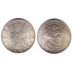 (2895) Austria. 1964. 25 Schilling (MBC) (Plata)