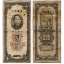 (327) China. 1930. 10 Custom Gold Units (BC-)