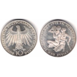 (132) Alemania. 1972(G). 10 Mark (EBC) (Plata)