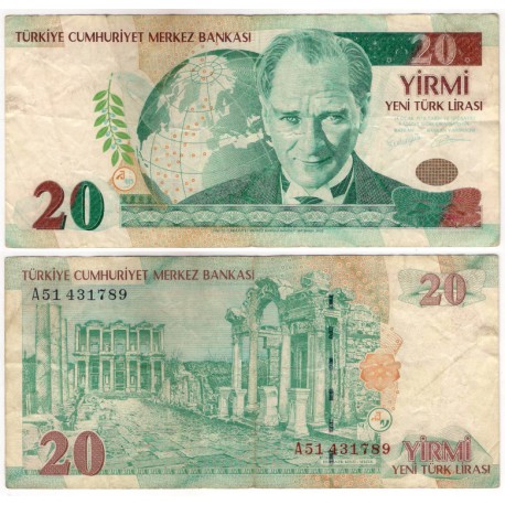 (219) Turquía. 2005. 20 Lira (BC+)