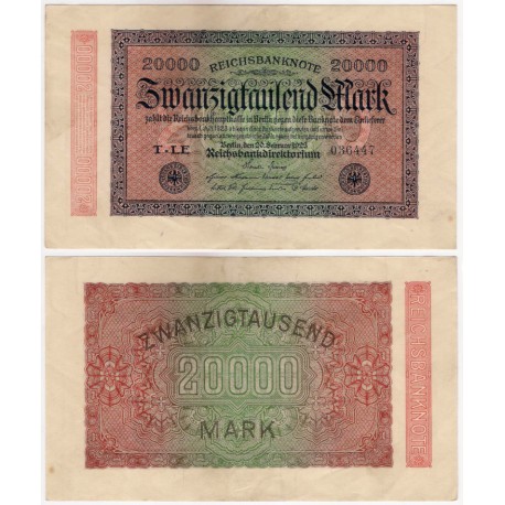 (85b) Imperio Alemán (Weimar). 1923. 20000 Mark (EBC)