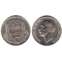 (45) Bulgaria. 1937. 100 Leva (MBC) (Plata)