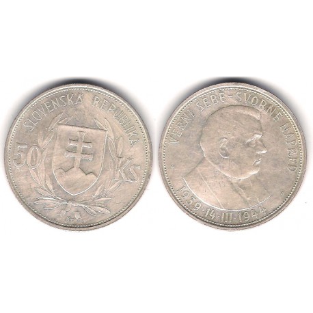 (10) Eslovaquia. 1944. 50 Korun (MBC+) (Plata)