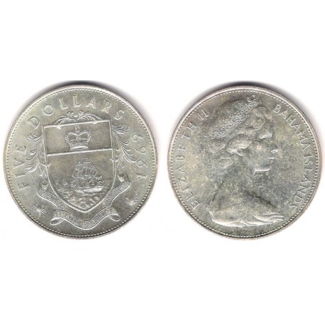 (10) Bahamas. 1969. 5 Dollars (SC) (Plata)