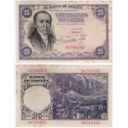 Estado Español. 1946. 25 Pesetas (MBC) Sin Serie. Manchas