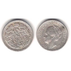 (163) Países Bajos. 1941. 10 Cents (MBC+) (Plata)