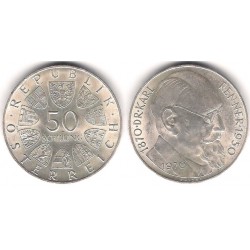 (2909) Austria. 1970. 50 Schilling (EBC) (Plata)