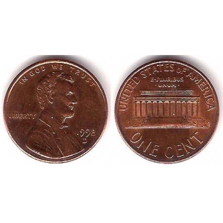 (201) Estados Unidos de América. 1998(D). 1 Cent (MBC-)