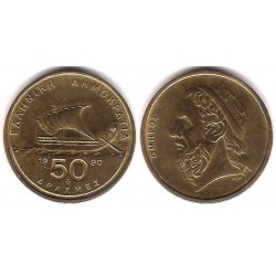 (147) Grecia. 1990. 50 Drachma (MBC)