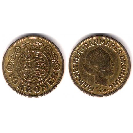 (867.1) Dinamarca. 1989. 10 Kroner (BC)