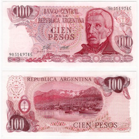 (302a) Argentina. 1976-78. 100 Pesos (EBC+)