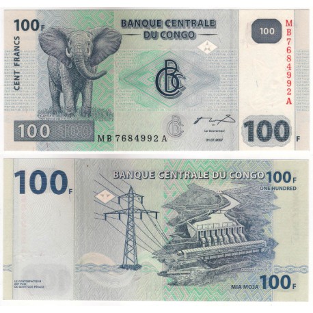 (98a) Congo. 2007. 100 Francs (SC)