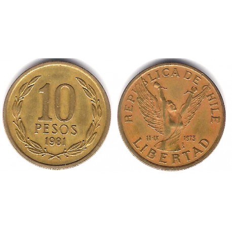 (218.1) Chile. 1981. 10 Pesos (MBC-)