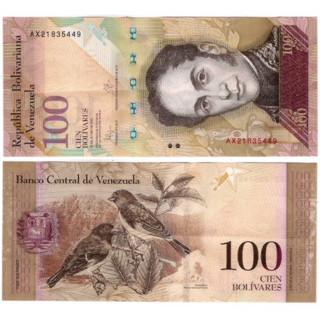 (93i) Venezuela. 2015. 100 Bolivares (EBC)