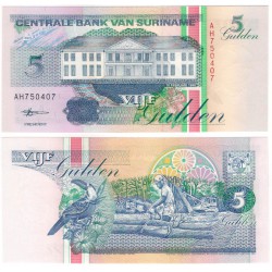 (136b) Surinam. 1998. 5 Gulden (SC)