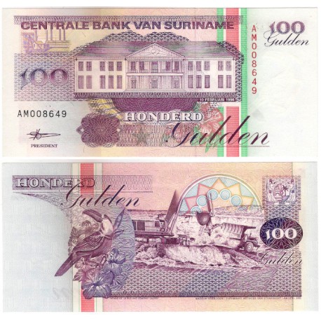 (139b) Surinam. 1998. 100 Gulden (SC)