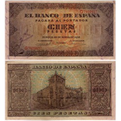 Estado Español. 1938. 100 Pesetas (EBC) Serie G