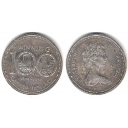 (88a) Canadá. 1974. 1 Dollar (MBC+) (Plata)