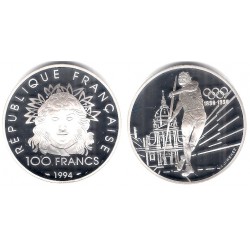 (1048) Francia. 1994. 100 Francs (Proof) (Plata)