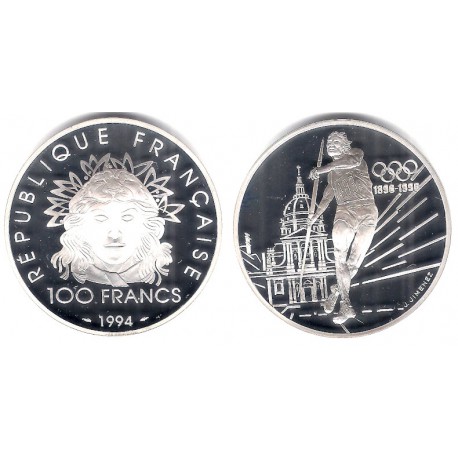 (1048) Francia. 1994. 100 Francs (Proof) (Plata)