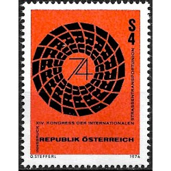 Austria. 1974. 4 Schilling (Nuevo) Congreso Unión Int. Transportes por Carretera