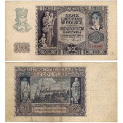 (95) Polonia. 1940. 20 Zlotych (MBC)