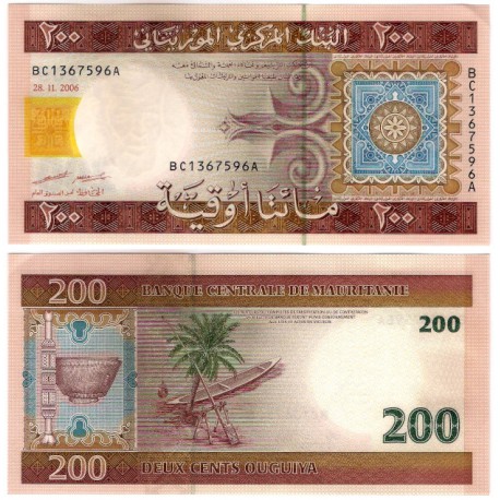 (11b) Mauritania. 2006. 200 Ouguiya (EBC+)