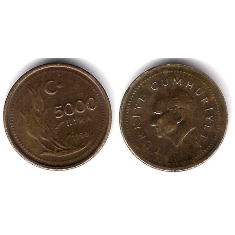 (1029.1) Turquía. 1996. 5000 Lira (MBC+)