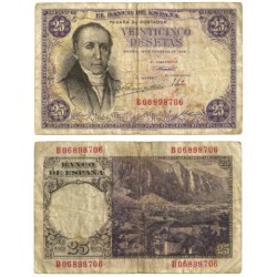 [1946] Billete de 25 Pesetas (BC). Serie B.