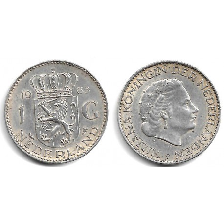 (184) Países Bajos. 1965. 1 Gulden (MBC) (Plata)