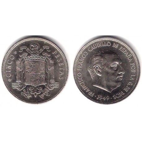 Estado Español. 1949*(19-49). 5 Pesetas (EBC)