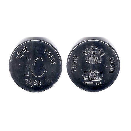 (40.1) India. 1988. 10 Paise (SC)