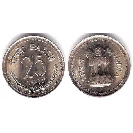 (49.1) India. 1987. 25 Paise (SC)