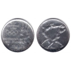 (110) San Marino. 1980. 500 Lira (SC) (Plata)