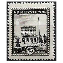 Ciudad del Vaticano. 1933. 25 Centesimi (Nuevo, con fijasellos)