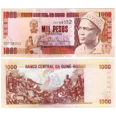 (13) Guinea-Bissau. 1993. 1000 Pesos (SC)