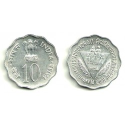 (27.1) India. 1974. 10 Paise (EBC)