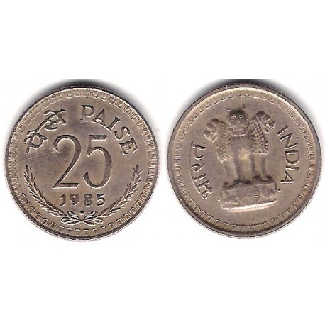 (49.1) India. 1985. 25 Paise (MBC)