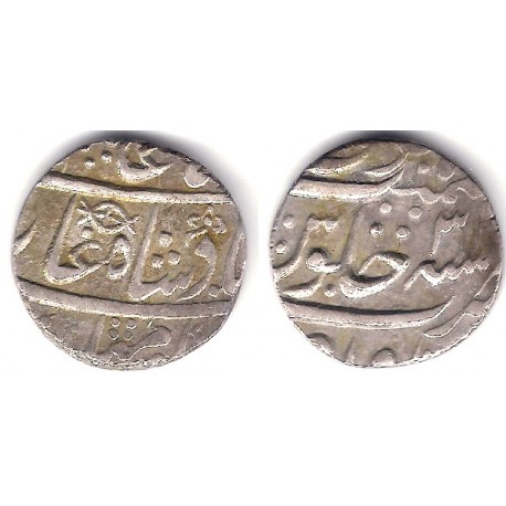 (76.7) Estados Nativos de la India (Awadh). 31. Rupee (EBC) (Plata)