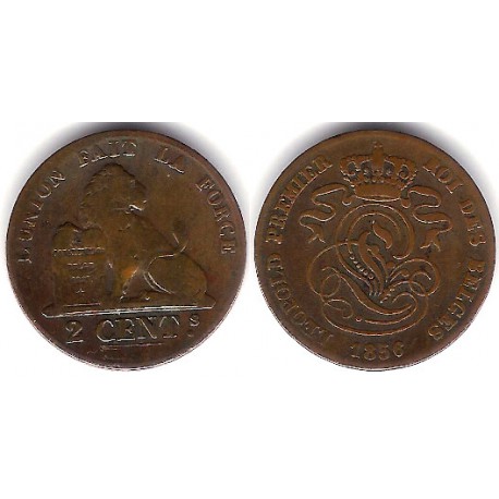 (4.2) Bélgica. 1836. 2 Centimes (BC+)