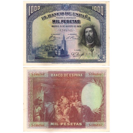 España. 1928. 1000 Pesetas (MBC+) Sin Serie