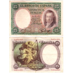 España. 1931. 25 Pesetas (MBC) Sin Serie