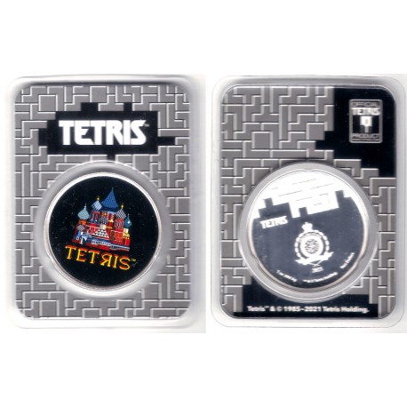 Niue. 2021. 2 Dollars (SC) (Plata) Tetris