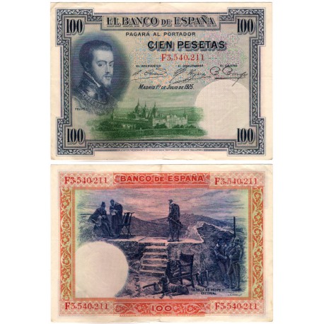 España. 1925. 100 Pesetas (MBC) Serie F