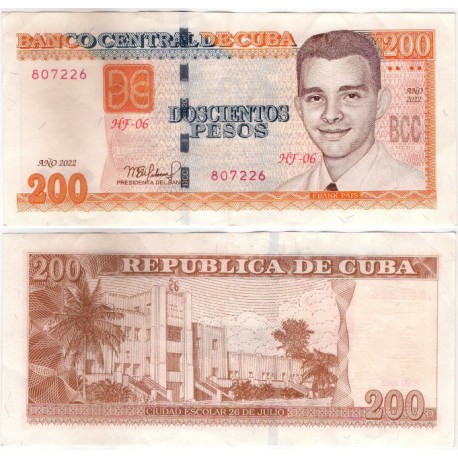 (130) Cuba. 2022. 200 Pesos (EBC)